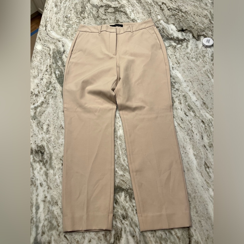 White House black market Khaki Chino Ellie Slim Straight Flat Front